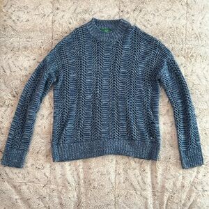 blue crochet summer sweater